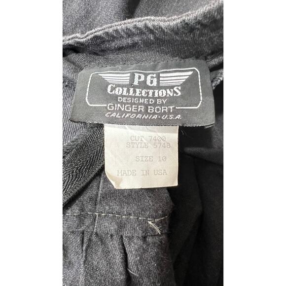 Vintage 80s PG Collections Ginger Bort Size 10 Western Embellished Dress - Picture 8 of 13